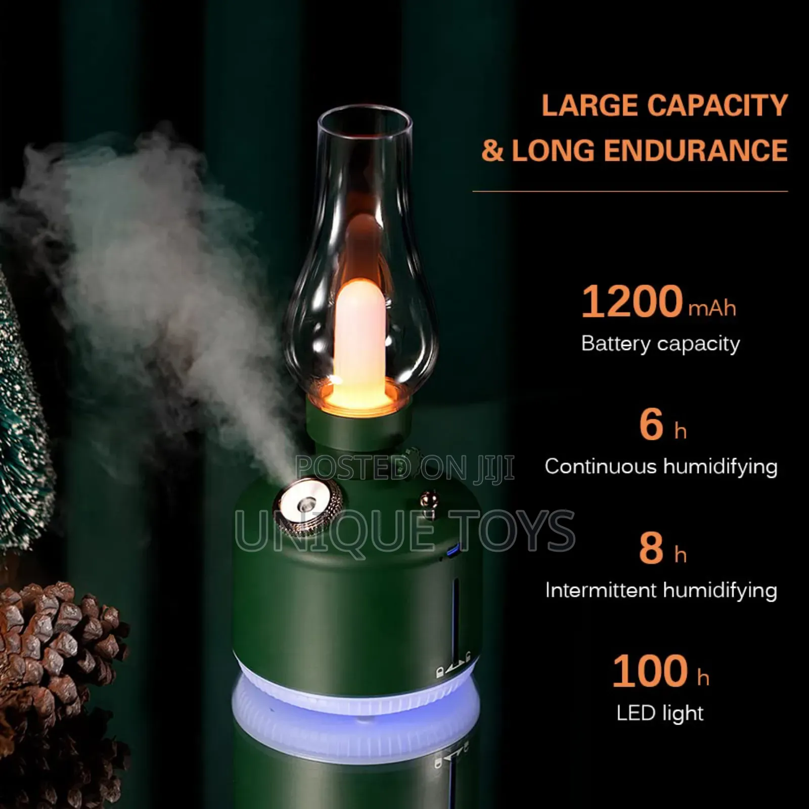 Vintage Lamp Humidifier – Mist + Night Light in One!