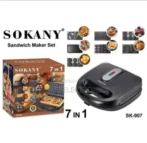 Sokany 7-in-1 Sandwich Maker – Multi-Function Kitchen Magic!