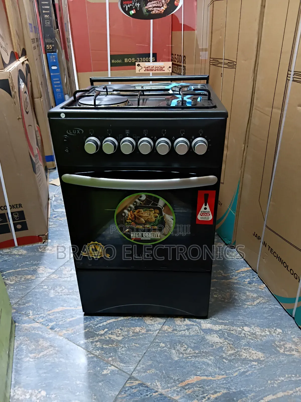  Lux Oven 50×50 – 2 Gas 2 Electric Burners 