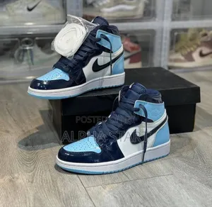 Air #Jordan 1 Retro High Og “#Blue_chill” #High Shoes for Men's