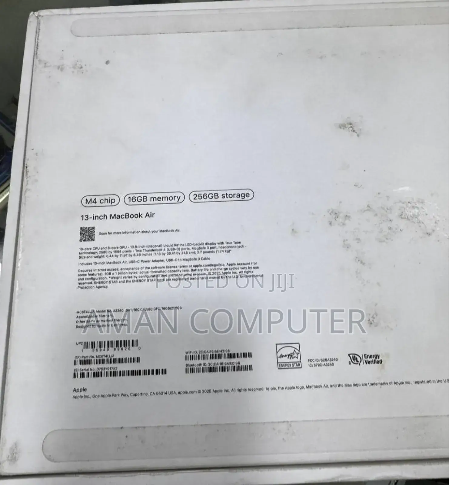 New Laptop Apple MacBook Pro 2024 M4 14-Inch 16GB Apple M4 SSD 256GB