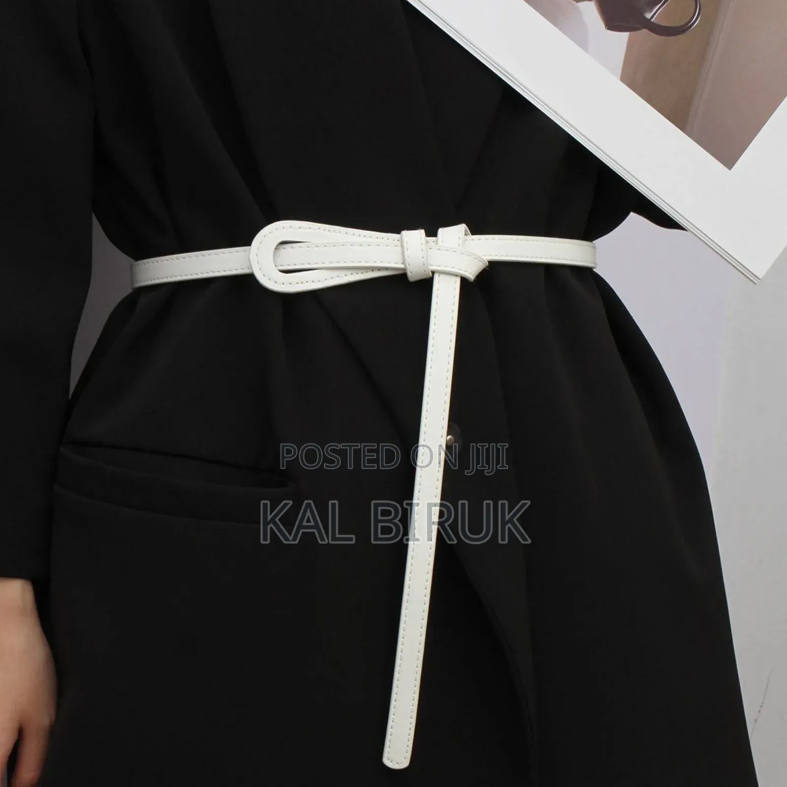 Chic Minimal Leather Belt For Dresses Tunics