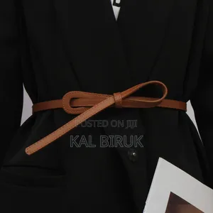 Chic Minimal Leather Belt For Dresses Tunics
