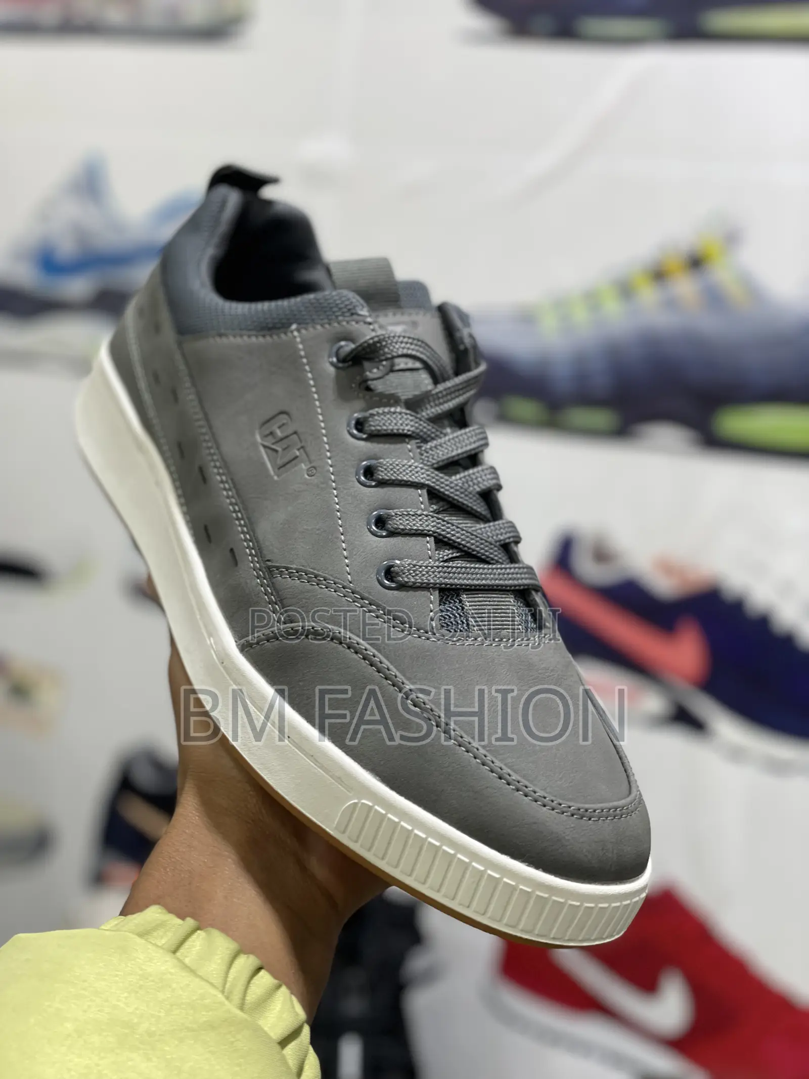 Cat Gray Mens Quality Flat Shoes for Any Occasion