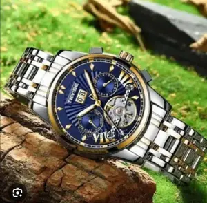 Top Luxury Brand Tevise Automatic Men Watch Stainless Steel Tourbillon