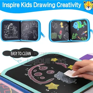 Rainbow Children's Drawing Book (6 Pages): 6 Pens 1 Wet Wipe