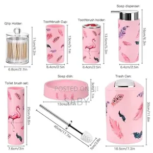 Modern Design 6pcs Plastic Bathroom Accessory Set