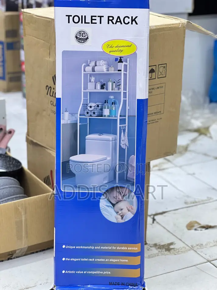 Over Toilet Wc Rack ትልቁ Size ሙሉ በሙሉ ብረት