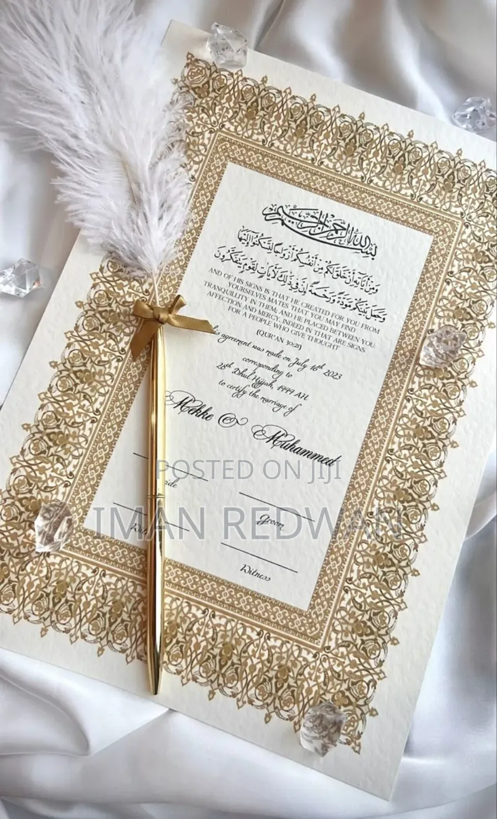 Wedding Certificate