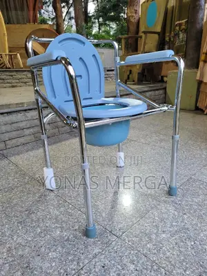 Backrest Easy to Clean Mobile Commode言♧Toilet Chair柔፮potty Chair