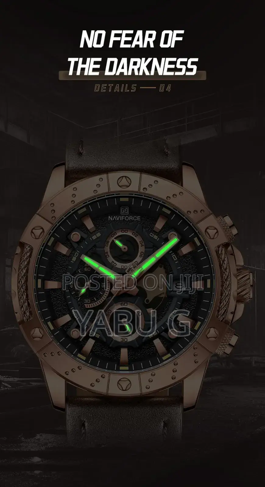 Naviforce Nf8055 Men Watch Luxury Brand Quartz Watches Genuine Leathe