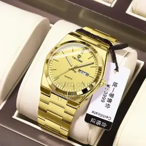 Quartz Watch Tevise Waterproof Men Round Dial Men's Watch