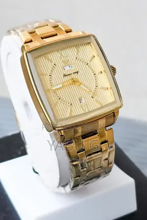 Luxury Men Watch Classic Dial Men's Quartz Wristwatch Gold Black