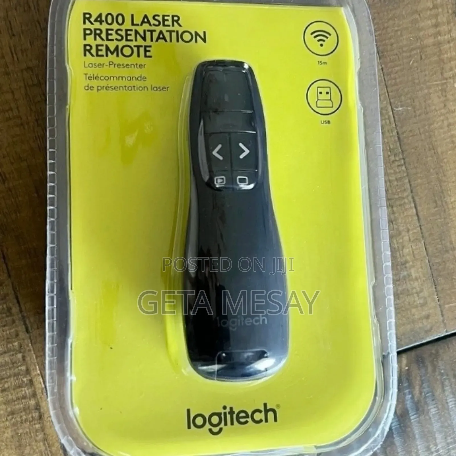 Logitech R400 Wireless Presenter Red Laser Pointer 15m Range Remote