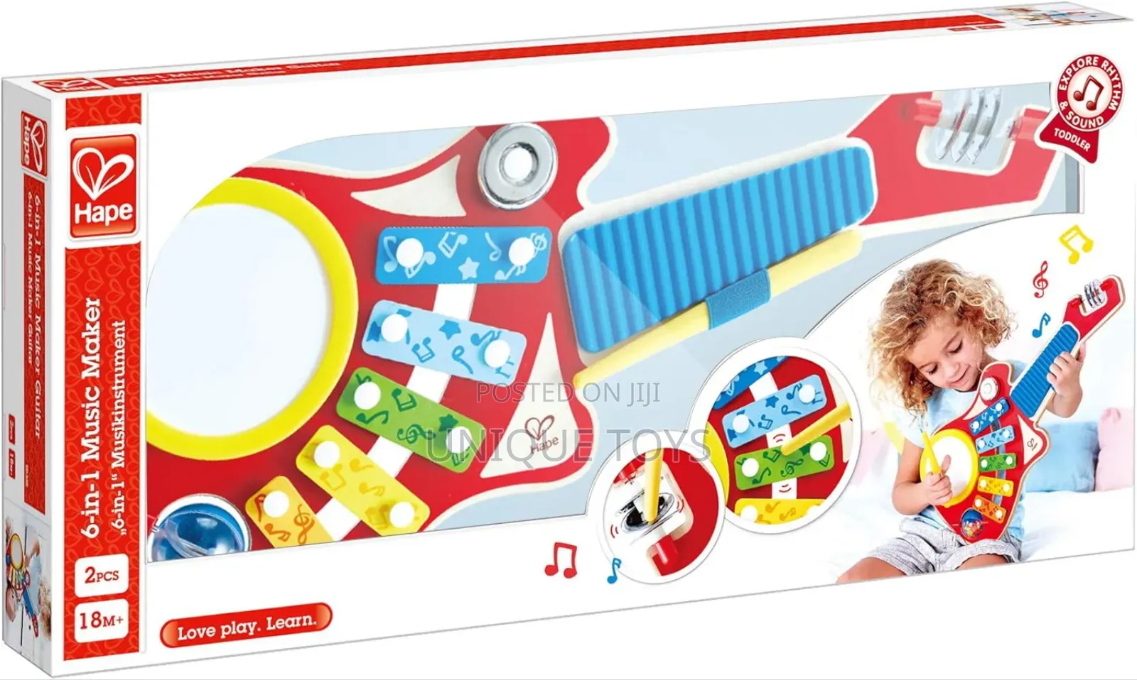 Hape 6-in-1 Wooden Music Maker