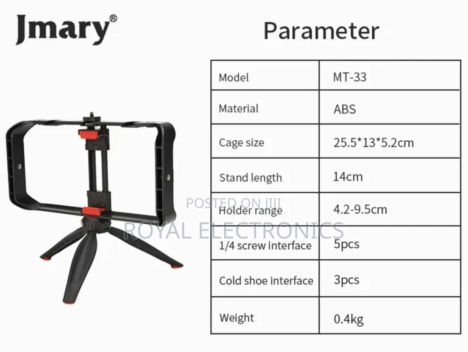 Vlogging Handheld Stabilizer Grip Tripod Kit (ለስልክም ለካሜራም ይሆናል )
