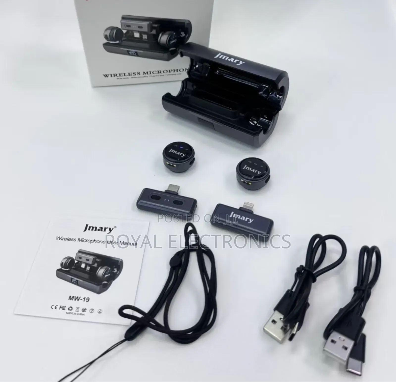 Jmary Dual Wireless Microphone for Mobile (Type C and iPhone