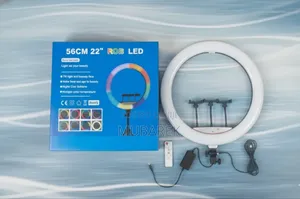22 Inch RGB Dimmable Circle Light Pro Grade for Video Creation.