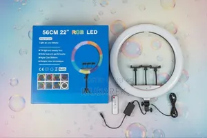 22 Inch RGB Dimmable Circle Light Large Ring for Full Coverage.