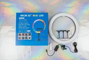 22 Inch RGB Dimmable Circle Light Best Value Vlog Lighting Kit.