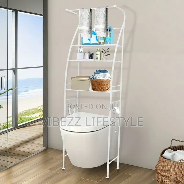 Over Toilet Wc Rack ትልቁ Size ሙሉ በሙሉ ብረት