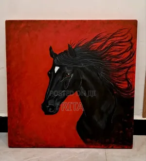 Black Horse Painting 60x60