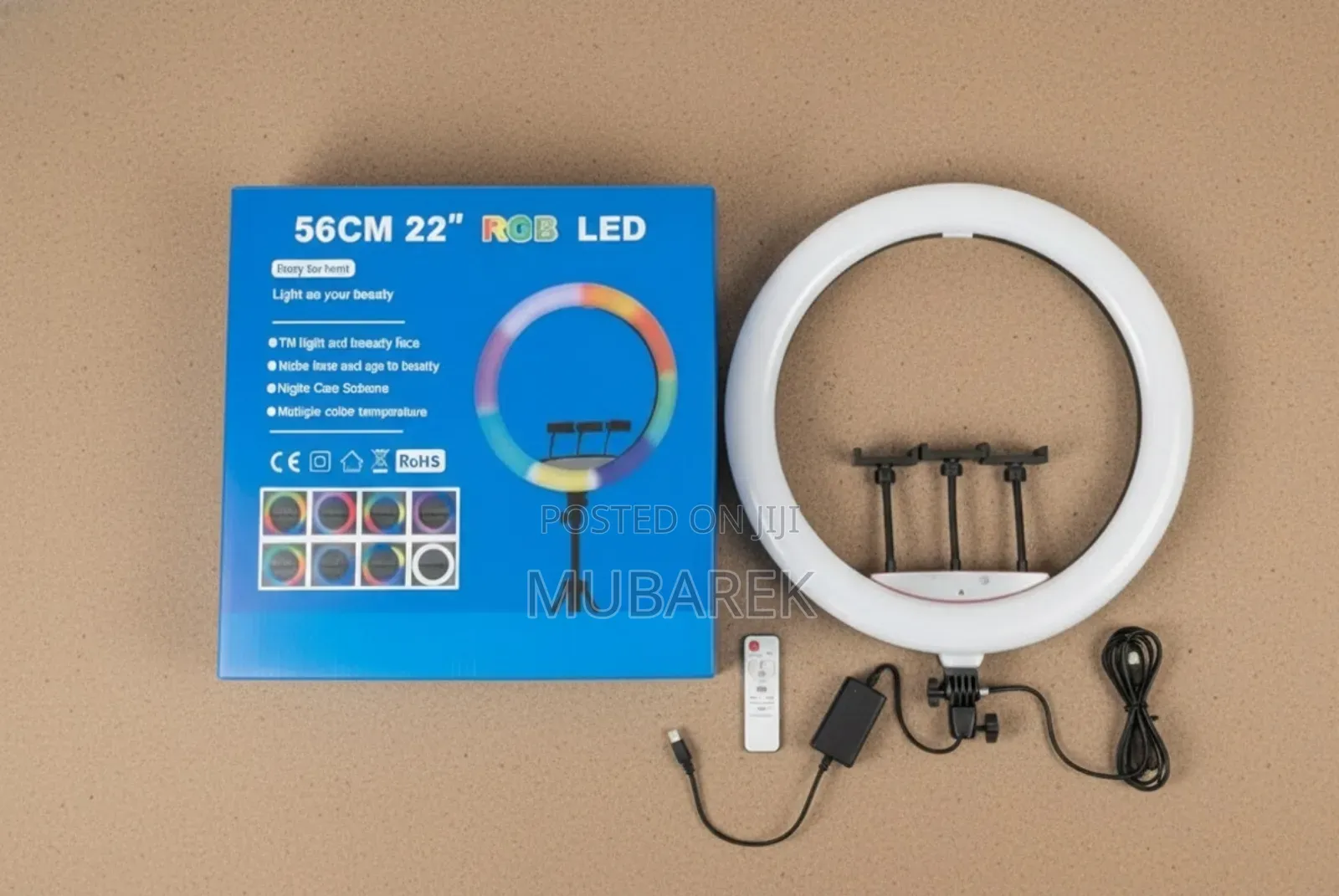 22 Inch RGB Dimmable Circle Light Professional Vlogging Ring Light.