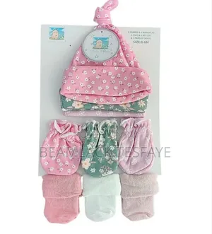 9pc ( 3 Caps 3 Mitten 3 Pairs of Socks )