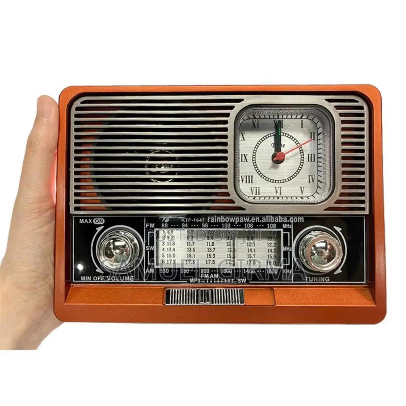 Portable Radio With Bluetooth Speaker Led Flashlight