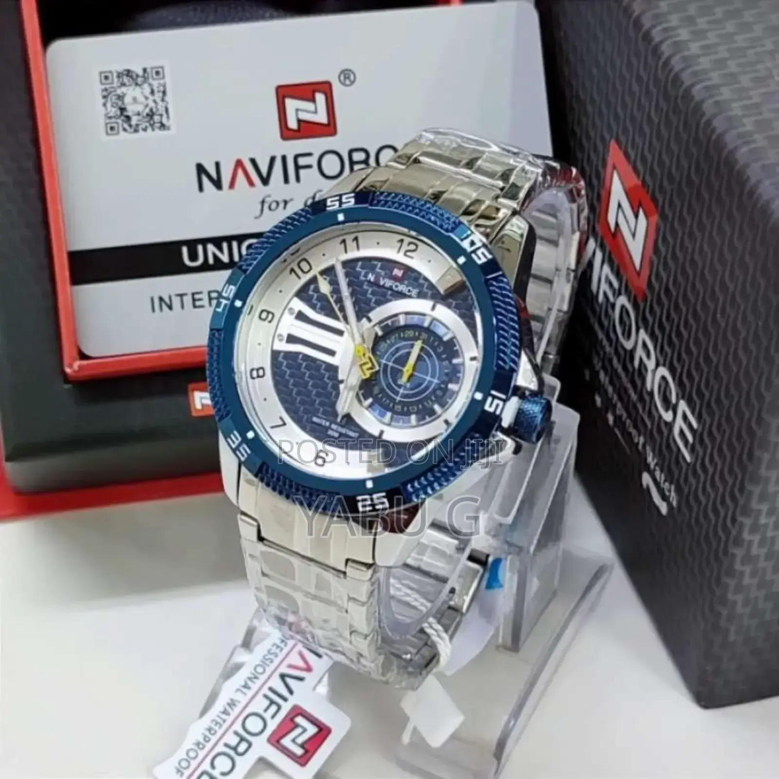 Naviforce Durable Men's Quartz Watch With Stainless