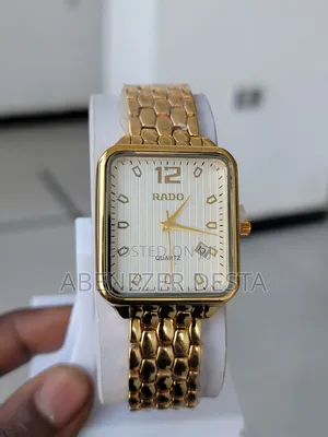 Ladies Watch Gold-Tone With White Rado Quartz Watch
