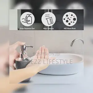Professional 6pcs Bathroom Organizer Setwith Trashcan Soap Dispenser
