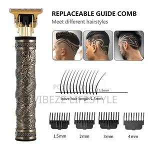Pro Hair Trimmer - 4 Guide Combs for Precise Styling
