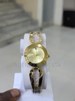 Calvin Klein Sculptural Bracelet Watch in Gold-Plated Steel