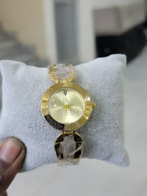 Calvin Klein Sculptural Bracelet Watch in Gold-Plated Steel