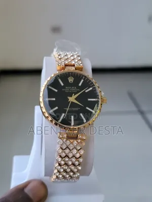 Rolex Oyster Perpetual Datejust With a Black Dial and a Diamond-Set