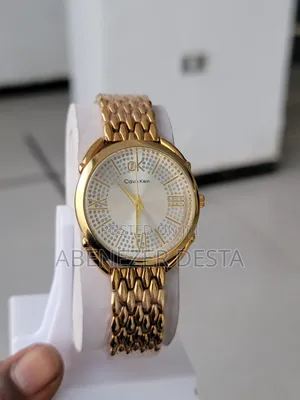 Gold-Colored Calvin Klein Women's Watch With a Metal