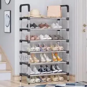 6-layer Portable Shoe Rack - Space Saving Organizer