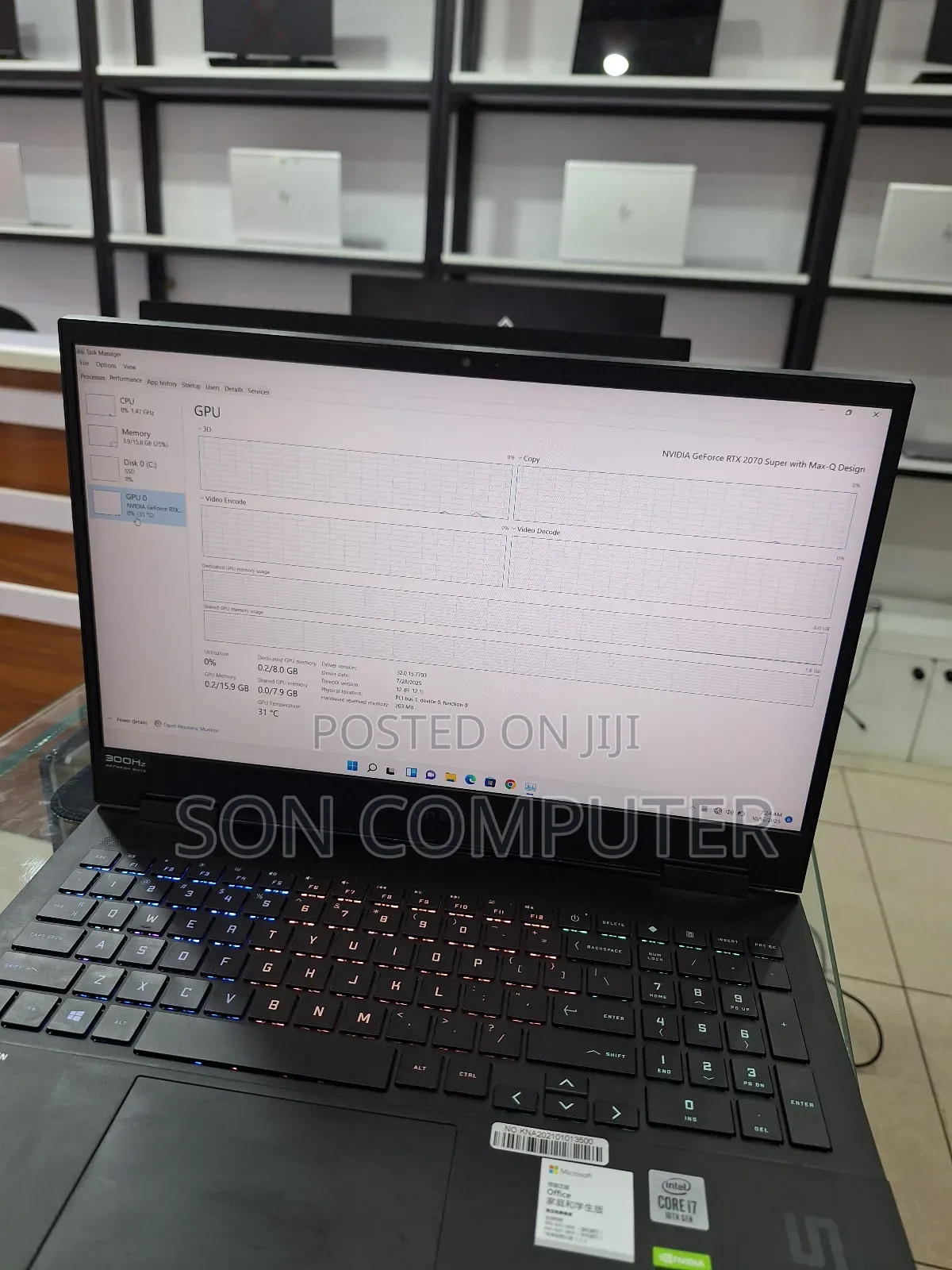New Laptop HP Omen 15 16GB Intel Core I7 SSD 1T