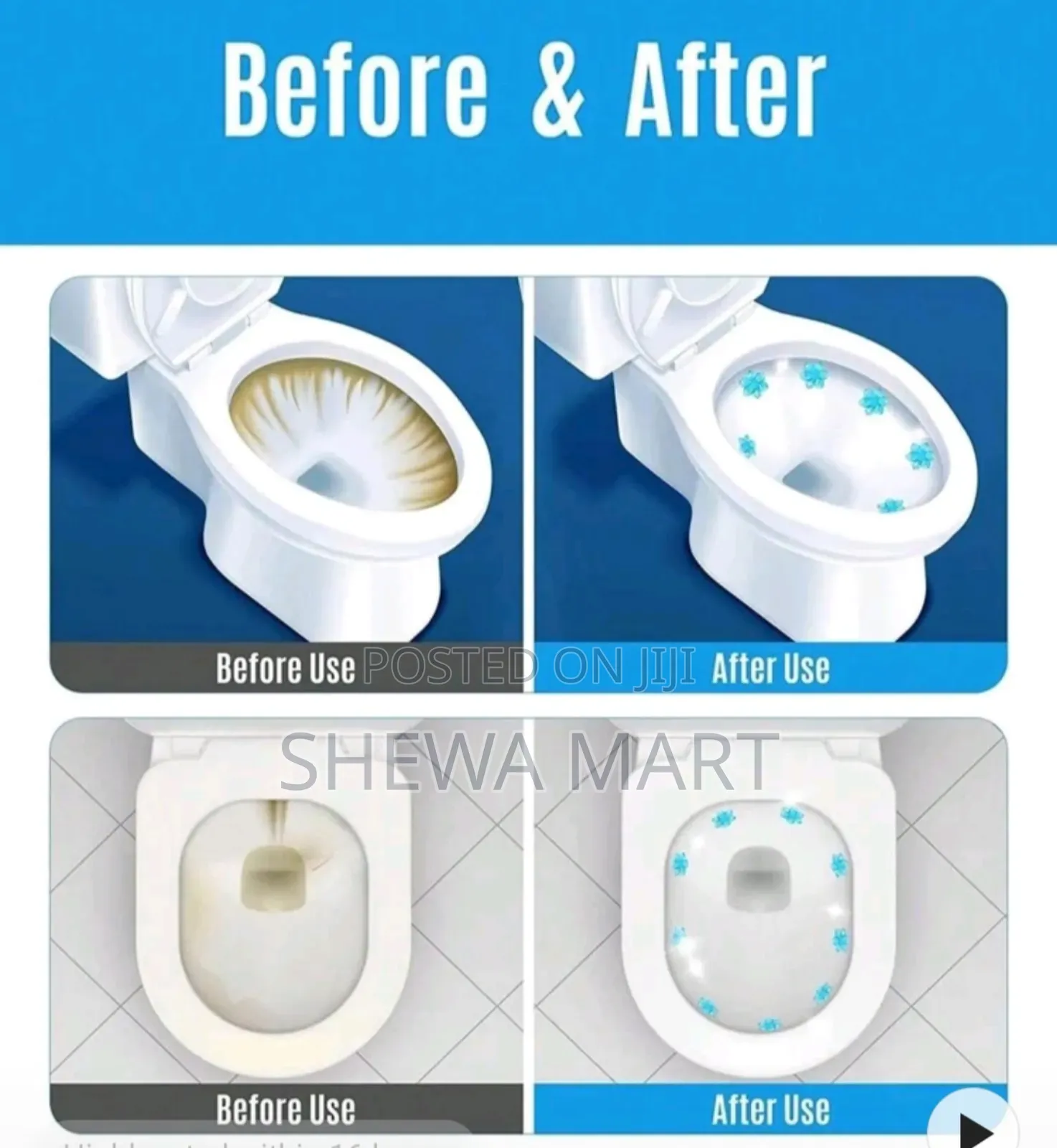 Flower Fragrance Toilet Gel -Air Freshener, and Bowl Cleaner