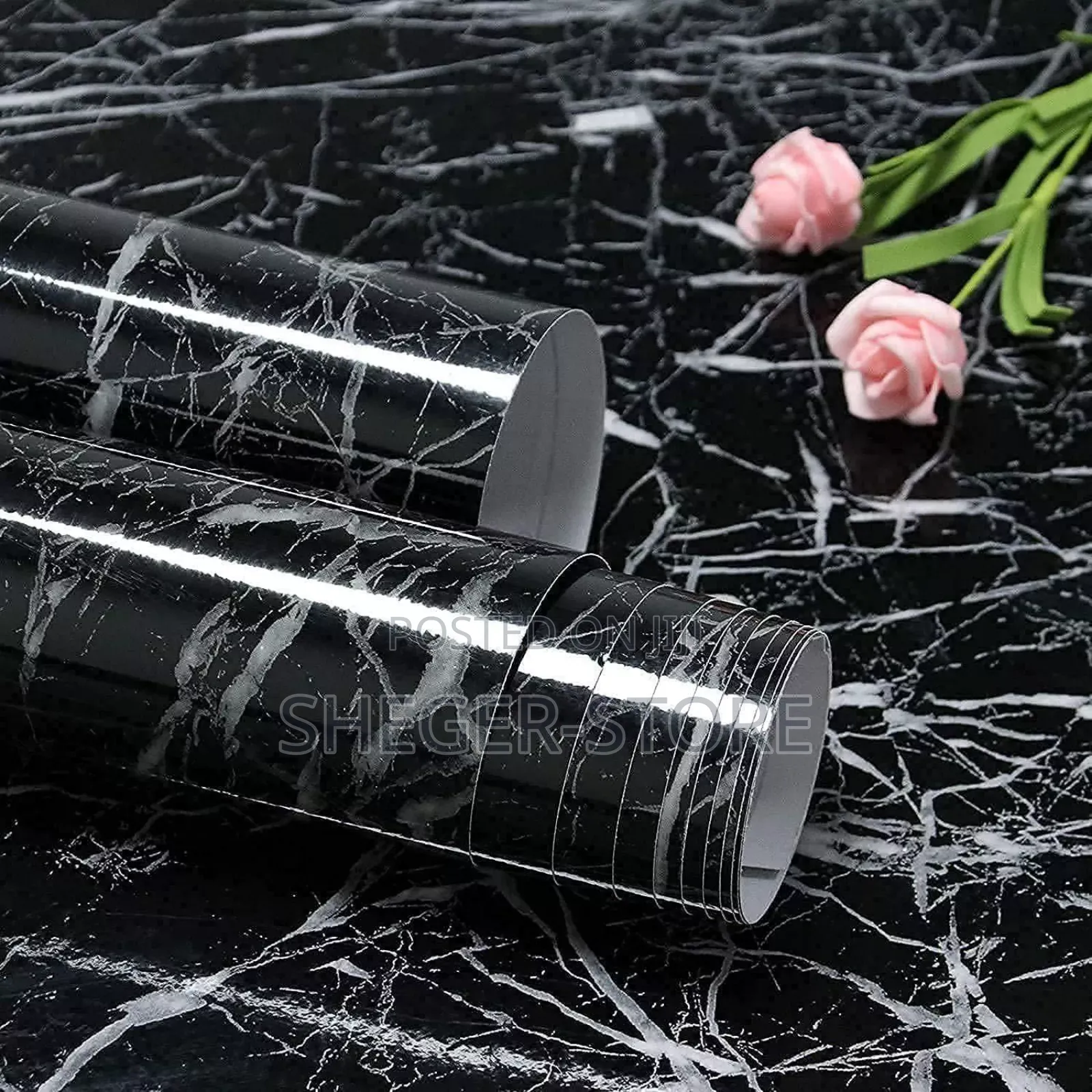 Orginal Marble Self Adhesive Sticker ውሃ፣ ዘይትና እሳት የሚቋቋም የራሱ መለጠፊያ ያለው