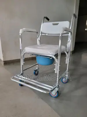 Toilet Chair盲口areyourshop Commode Toilet Chair W/ Wheels,Multifunction