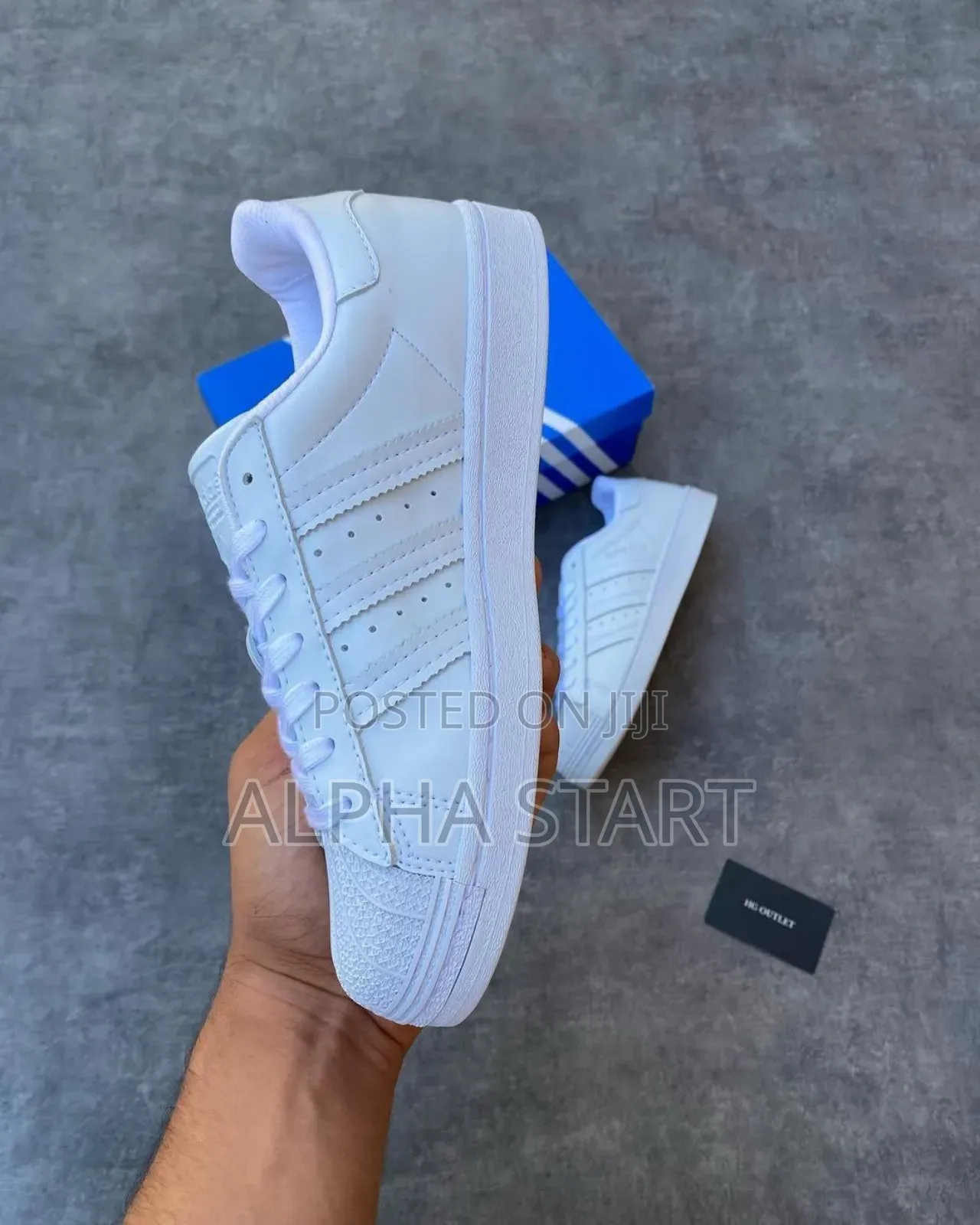 Adidas Old School Full White High Smooth Flat Shoes Master Quwality