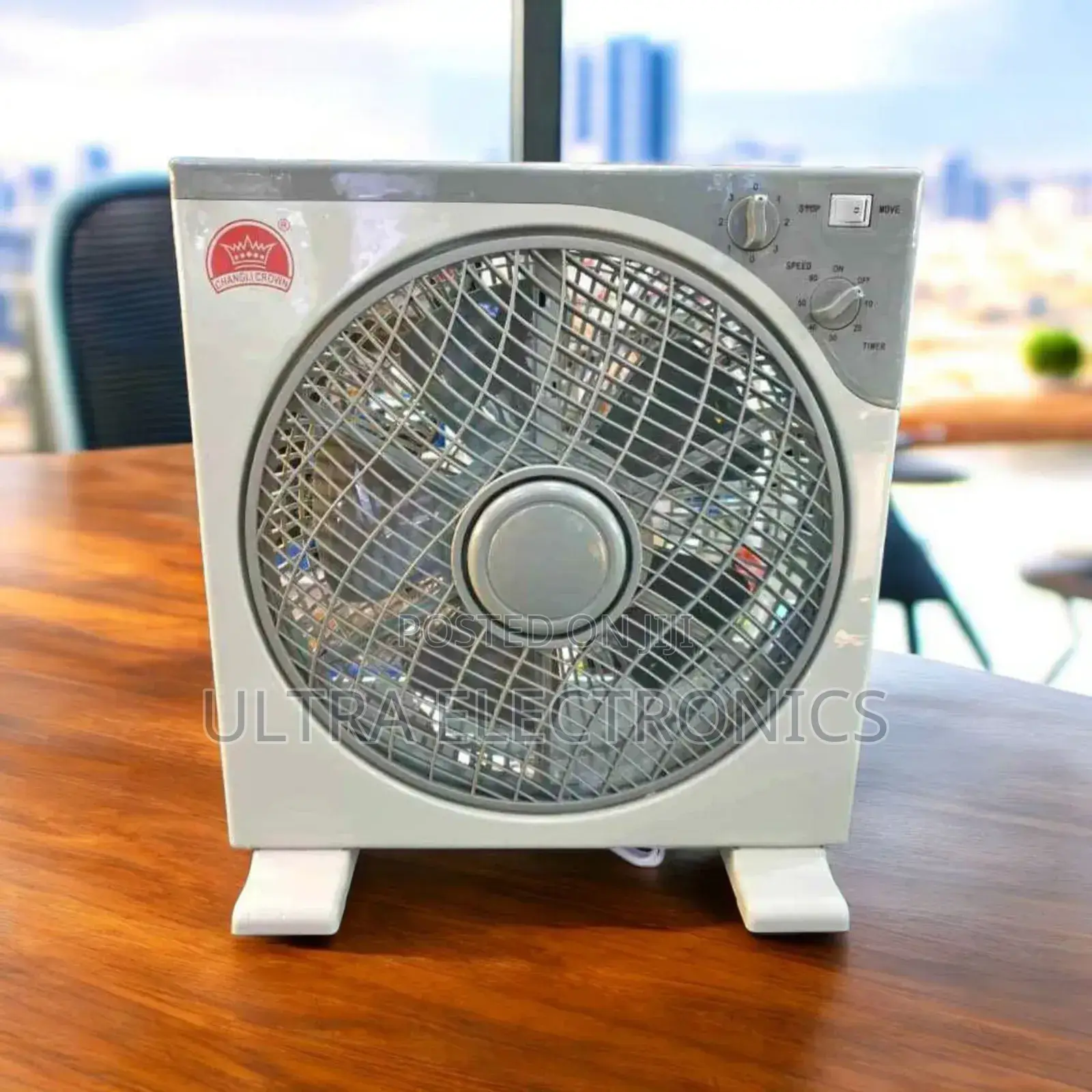 Changli Crown Plastic Box Fan 12 Inch 3 Speed