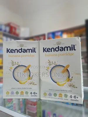 Kendamil Banana Porridge, Suitable for Infants Aged 4 to 6+ Months.