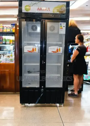 Akira Image Shows An Akira Brand Commercial Beverage Refrigerator.
