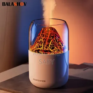 Pplastic Cylindrical Volcano Room Humidifier Diffuser 
