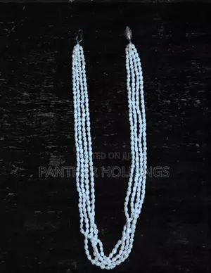 Pristine Victorian Era Antique Rice Genuine Pearl 4 Strands Necklace