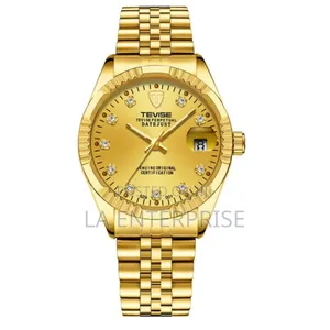 Tevise Luxurious Golden Watch