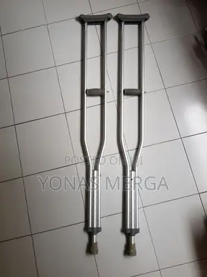 Axillary Crutches谷饗adjustable, Walking Stick(1 Pair) -Larg(Grey)